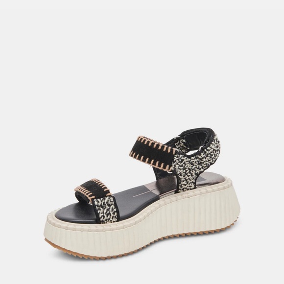 Dolce Vita Debra Sandals -  Black/White Nubuck - Picture 4 of 9